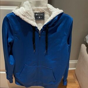 NEW Women’s Holloway Royal Blue Jacket with Sherpa White Lining size Medium